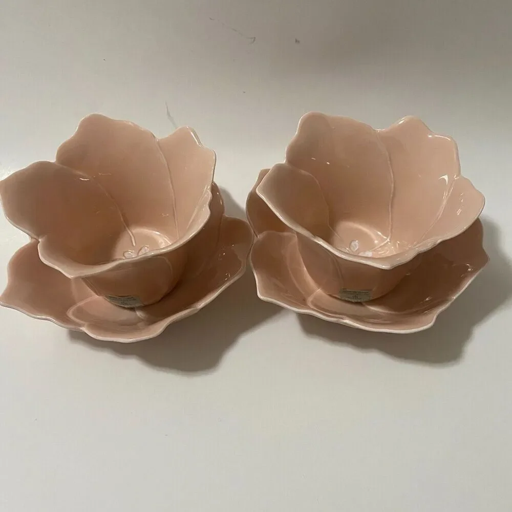 Partylite Candle Holder Votive‎ Pink Flower Petals Tea Light 4 pieces - Picture 8 of 11